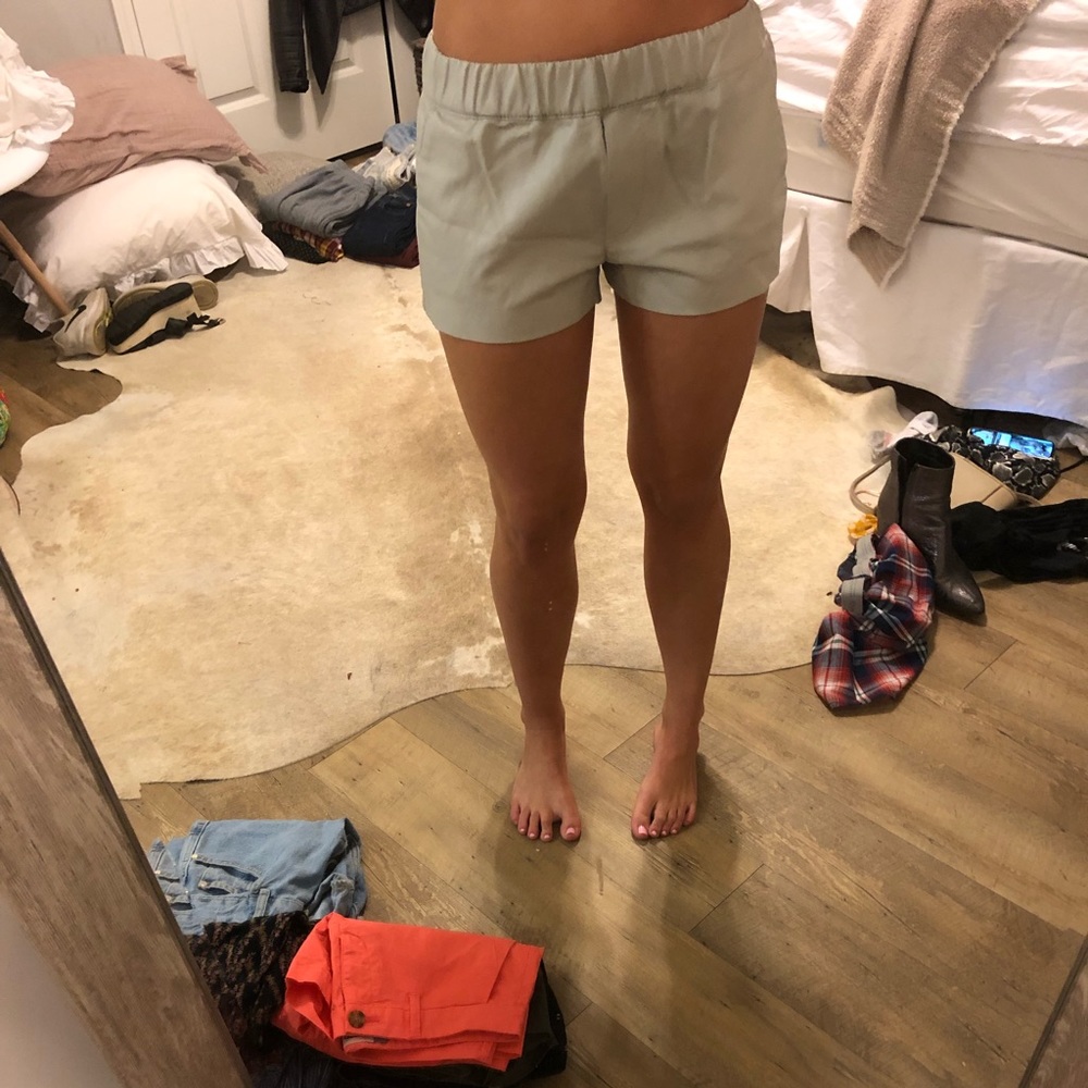 leather shorts